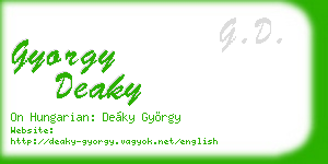 gyorgy deaky business card
